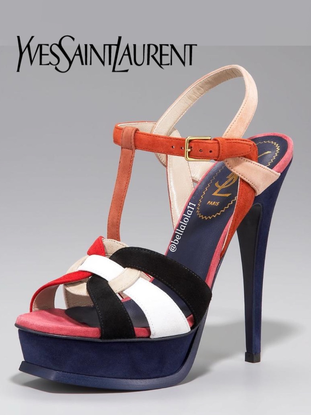 AUTHENTIC YSL MULTICOLOR HEELS